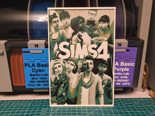 HueForge model: The Sims 4 Game Poster - Hueforge Art by Lumpy3D