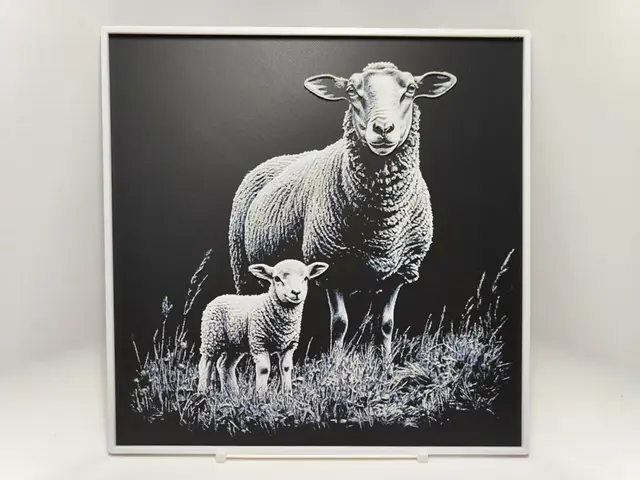HueForge model: Sheep with Lamb - Hueforge by BeaN