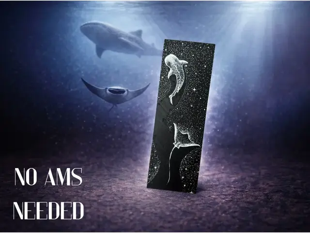 HueForge model: Whale Shark & Manta Ray Bookmark by Copenhagen Crafter