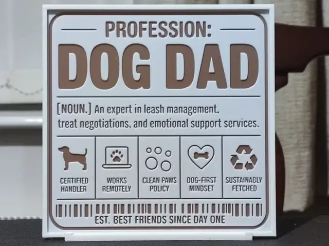 HueForge model: Dog Dad Sign - HueForge 2 Color by BoDad