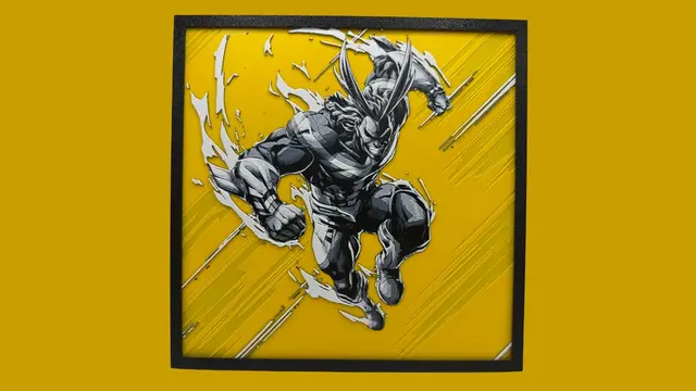 HueForge model: All Might - My Hero Academia Hueforge by Canadian Gamer