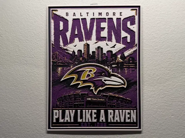 HueForge model: Baltimore Ravens Poster Style HueForge by liv_3d