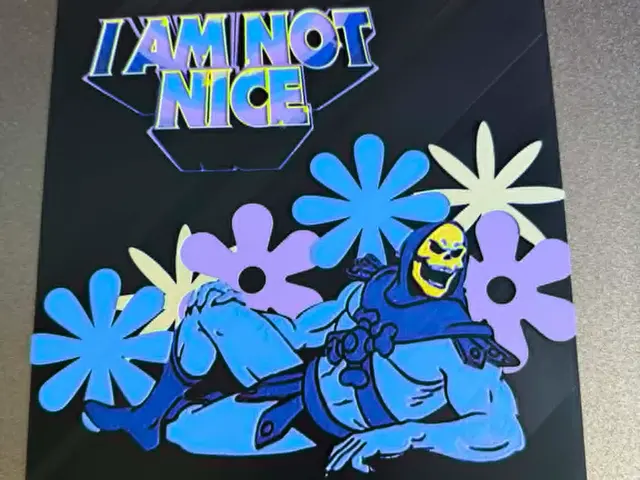 HueForge model: "I am not nice" Skeleton Meme - Masters Hueforge by IslandLooter
