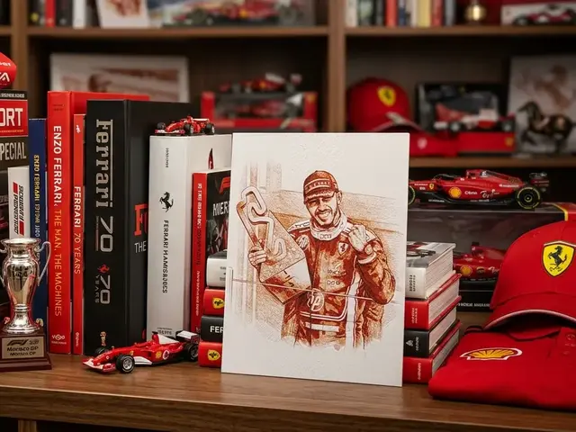 HueForge model: First victory Hamilton Ferrari - HueForge by keko