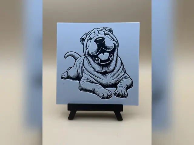 Happy Shar Pei Sketch HueForge Print