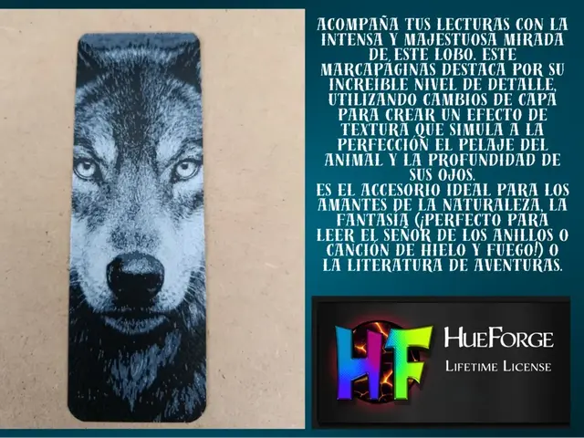 HueForge model: Bookmark Wolf's Gaze by FYTY112