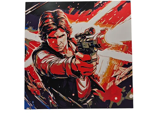 HueForge model: Han Solo (Star Wars hueforge) by BusyKikiBee