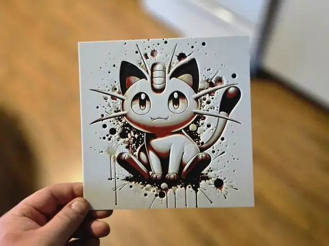 HueForge model: Graffiti Meowth Hueforge by 3Ree Printing