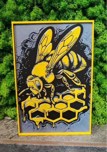 HueForge model: Bee lovers by Garuda3D