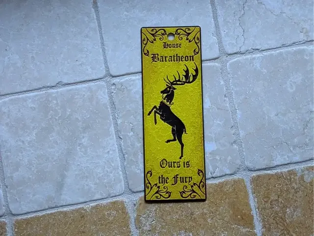 HueForge model: A Game of Throne Bookmark - House Baratheon by suaimondi