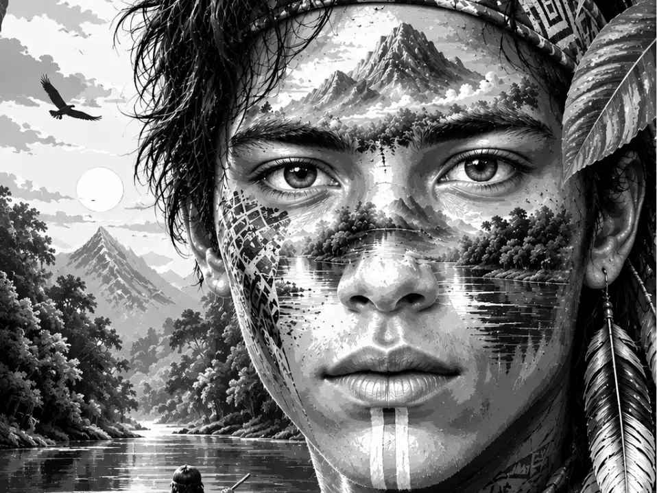 Amazonian boy by Hueforge Maker HueForge model: Amazonian boy by Hueforge Maker