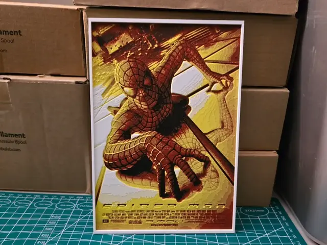 HueForge model: Spider-Man Movie Poster - Hueforge Art by Lumpy3D