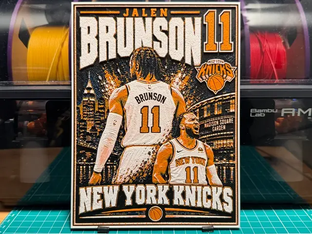 HueForge model: Jalen Brunson Poster by liv_3d