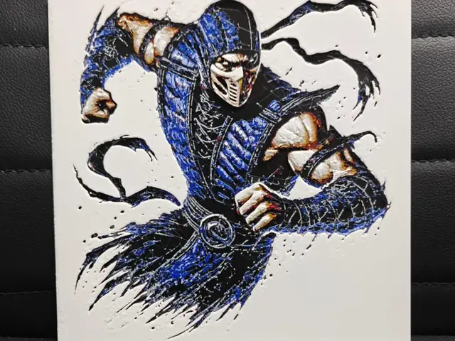 HueForge model: Sub-Zero Mortal Kombat by TheHueforgeLady