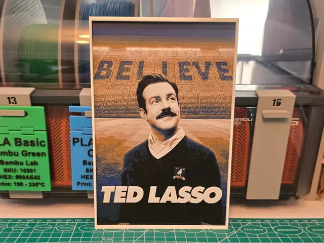 HueForge model: Ted Lasso Series Poster - Hueforge Art by Lumpy3D