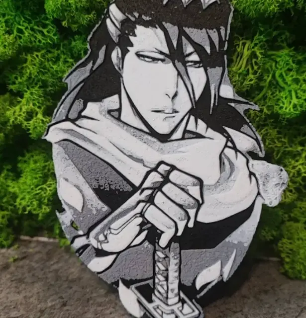 HueForge model: Byakuya Bleach by Garuda3D