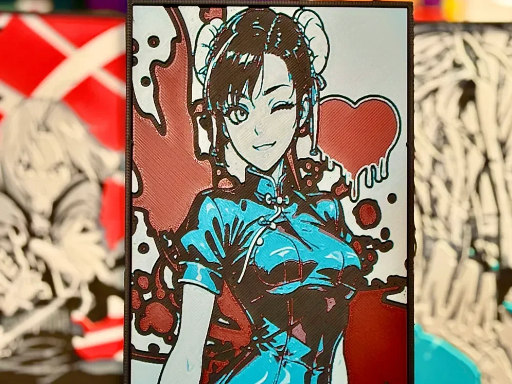 Chun Li (HueForge) by Hush | PixelFF HueForge model: Chun Li (HueForge) by Hush | PixelFF