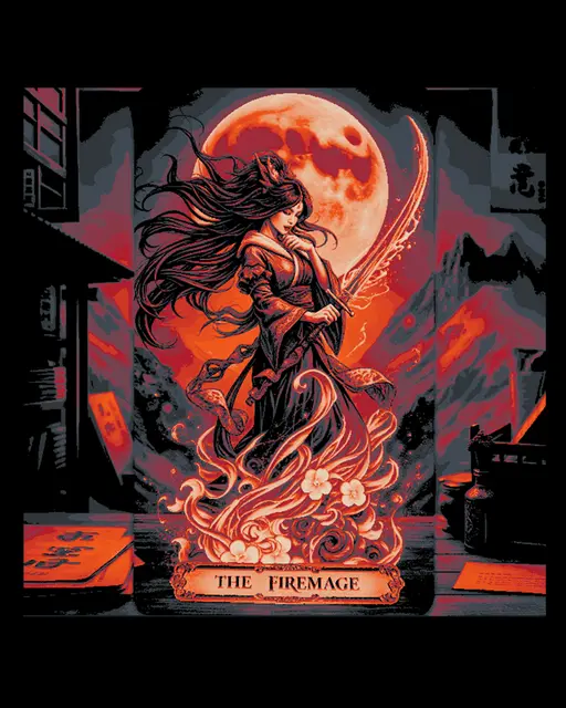 HueForge model: The Energy of the Fire Mage - Part 3 of a 3 part series by BooneCo3d