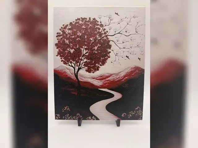 HueForge model: Crimson Tree Mountain Path by Thadius
