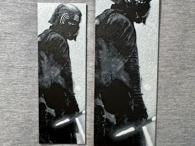 HueForge model: Kylo Ren Bookmark - 2 sizes by Hey Ben