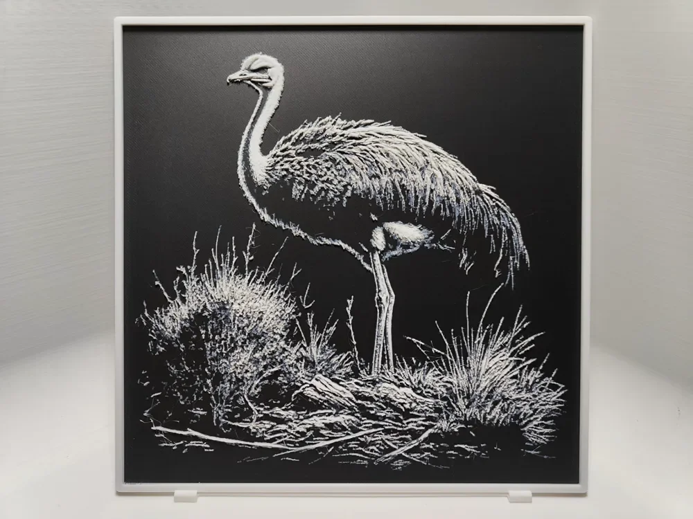 Ostrich - Hueforge by BeaN HueForge model: Ostrich - Hueforge by BeaN