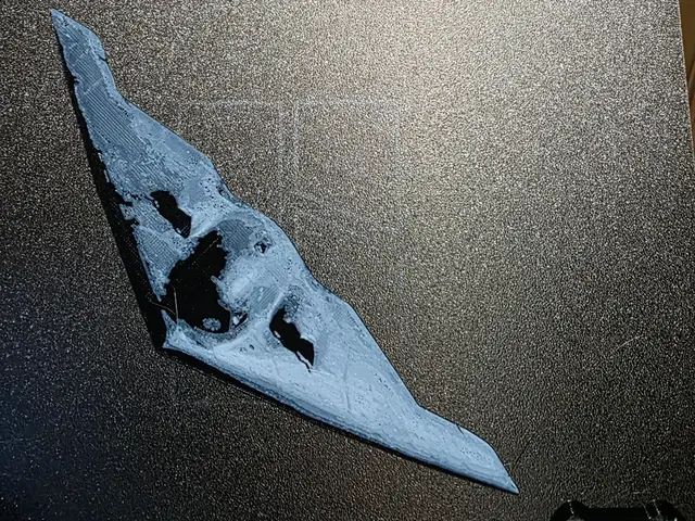 HueForge model: B-2 Bomber Bookmark Hueforge NOAMS (2 color) by AirMechDesigns