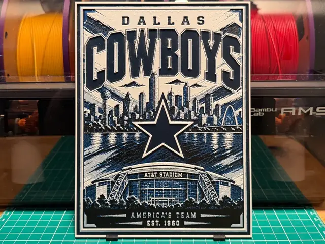 HueForge model: Cowboys Poster by liv_3d
