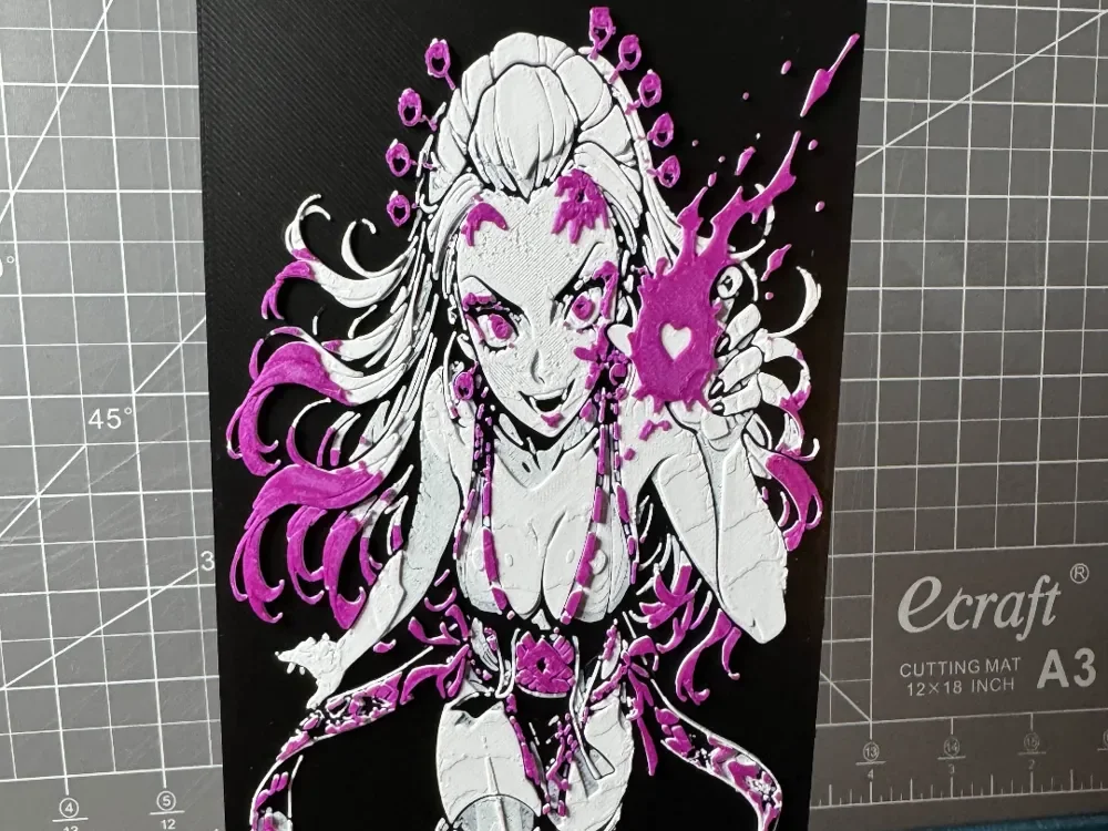 Hueforge of Uppermoon Daki From Demon Slayer by SBC Creations HueForge model: Hueforge of Uppermoon Daki From Demon Slayer by SBC Creations