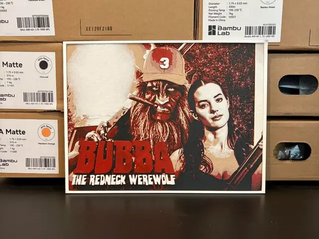 HueForge model: Bubba the Redneck Werewolf Hueforge by Estiv