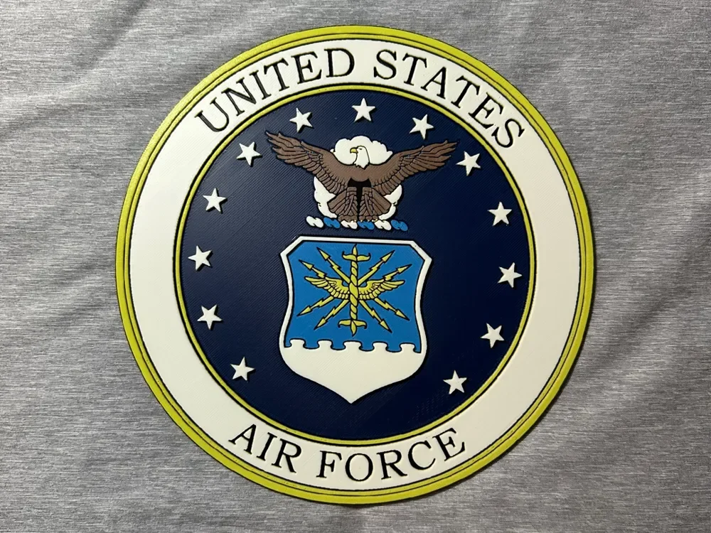Round US Air Force Logo by Hey Ben HueForge model: Round US Air Force Logo by Hey Ben