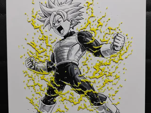 HueForge model: Teen Gohan SSJ by TheHueforgeLady