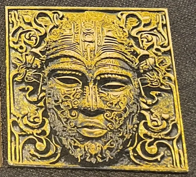 HueForge model: Metal-look Carving - Hueforge Print by cyanidesugar