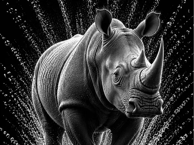 HueForge model: Bookmark Rhino /collectible cards EASY PRINT by Hueforge Maker