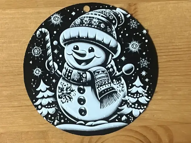 HueForge model: snowman bauble by Morganja