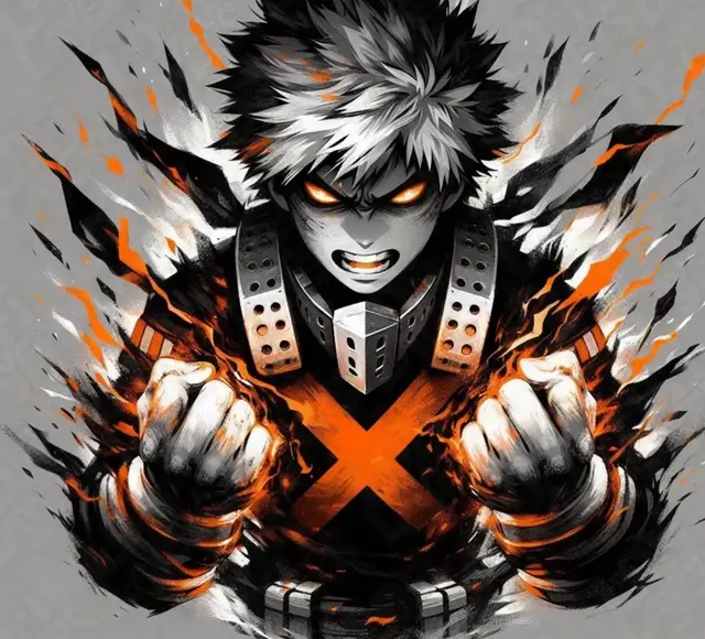 HueForge model: Katsuki "Dynamight" Bakugo Hueforge by LoFi Layers