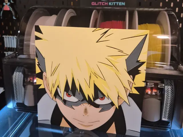 HueForge model: My Hero Academia - Dynamight Closeup MHA Hueforge by Glitch Kitten