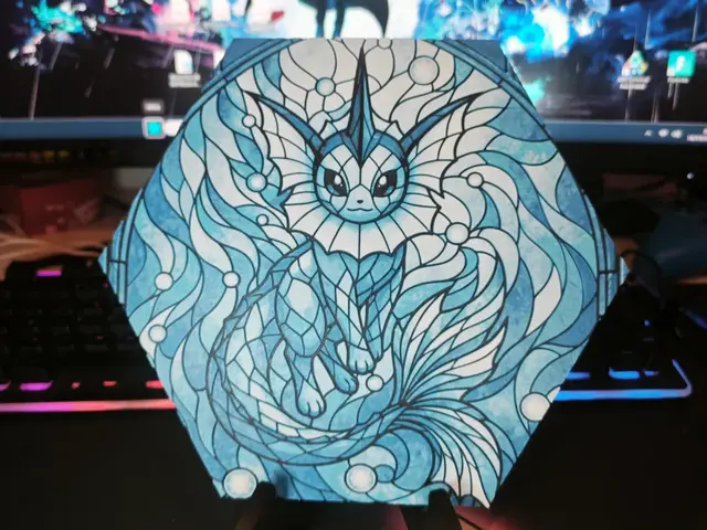 Hueforge Vaporeon Pokemon honeycomb mode