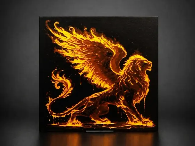 HueForge model: Infernal Griffin - Wings of Eternal Flame by Aleksandr