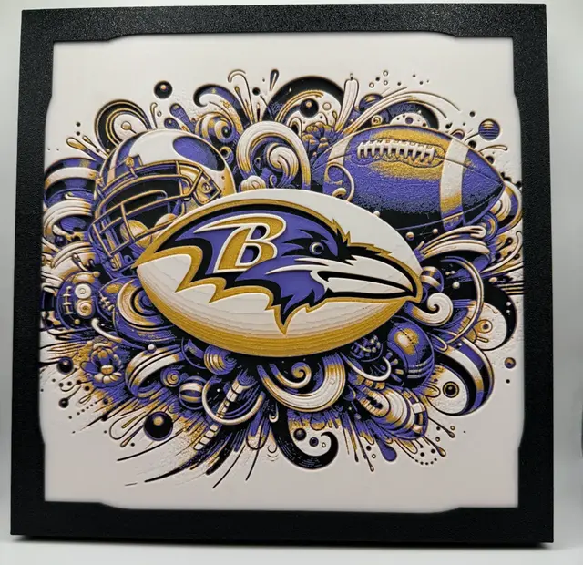 HueForge model: Baltimore Ravens - NFL Hueforge by Canadian Gamer