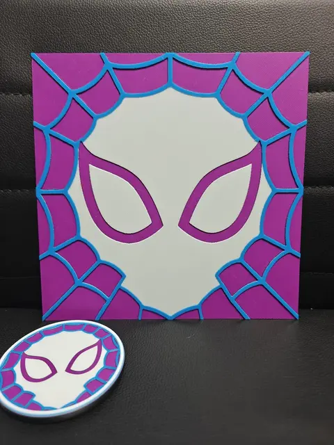 HueForge model: Spider-Gwen Spiderweb Set by TheHueforgeLady
