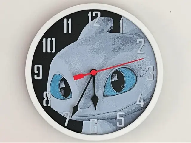 HueForge model: Customizable Clock - Light Fury by 3djd