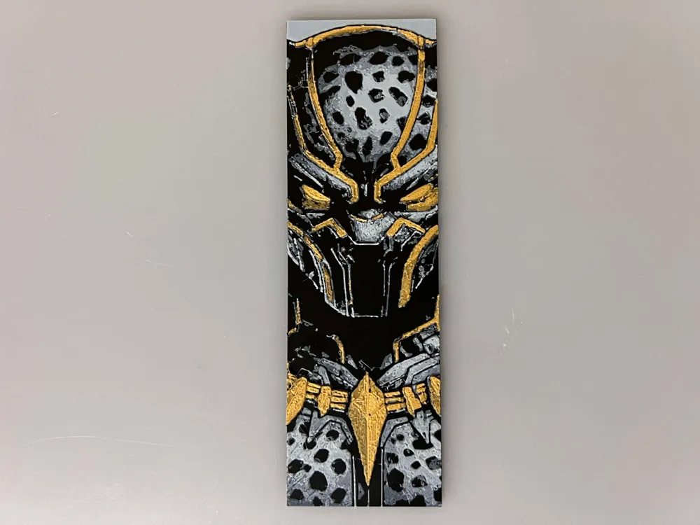 Black Panther - Bookmark by 3djd HueForge model: Black Panther - Bookmark by 3djd