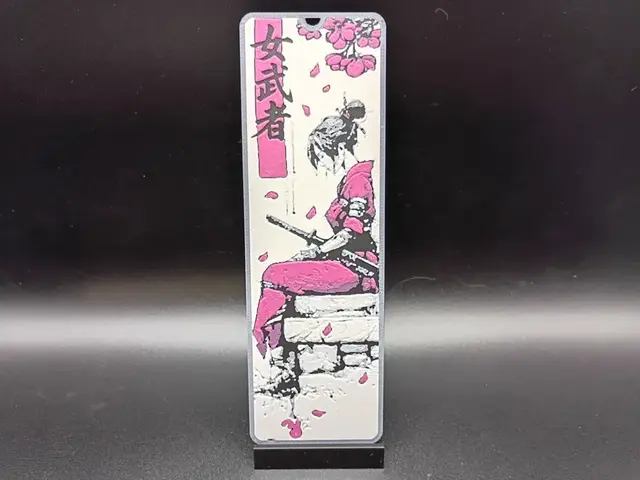HueForge model: Onna-Musha, Female Warrior Bookmark by 3djd