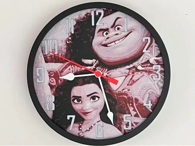 HueForge model: Customizable Clock - Moana and Maui by 3djd