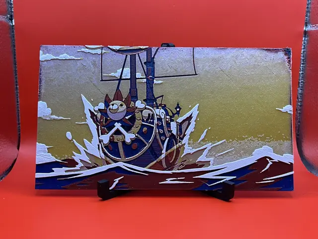 One Piece Thousand Sunny (Sunset Variant) Fan Art