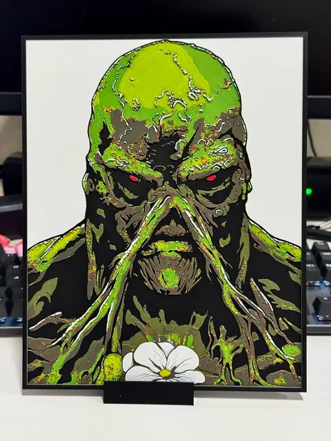 HueForge model: Swamp Thing Miniforge by Strata Prints