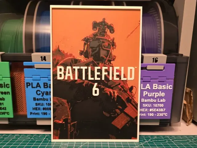 HueForge model: Battlefield 6 Game Poster V2 - Hueforge Art by Lumpy3D