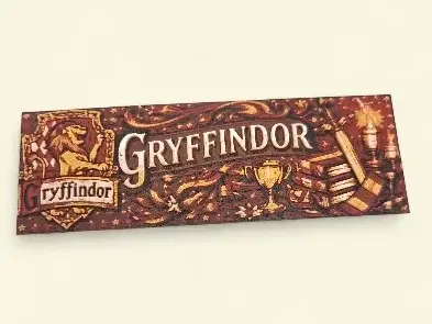 HueForge model: Gryffindor 50mm by 150mm Bookmark by MythicHue's