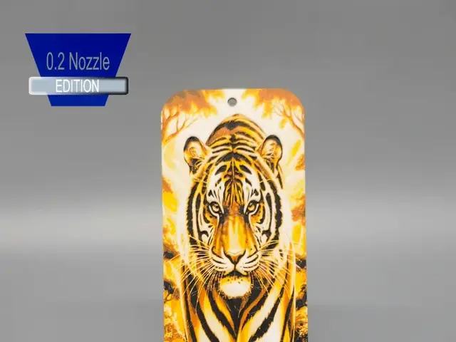 HueForge model: "Bookmark" Tiger Prowling Colorful by BLUSH Designs