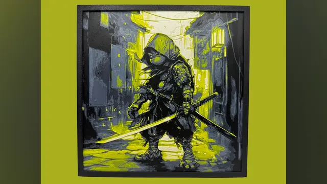 HueForge model: The Last Ronin - Teenage Mutant Ninja Turtles Hueforge by Canadian Gamer